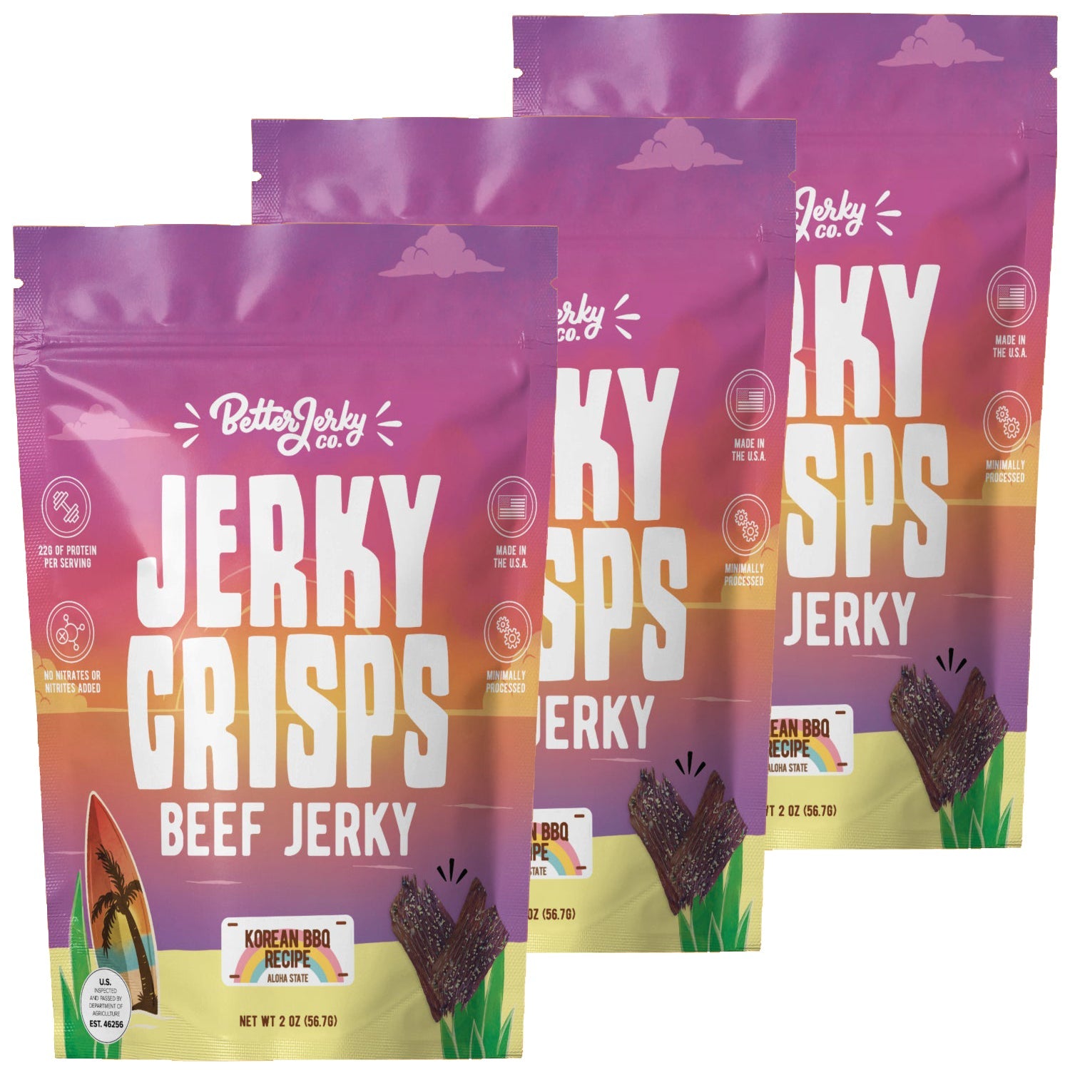 Hawaiian Style Korean BBQ Crispy Beef Jerky