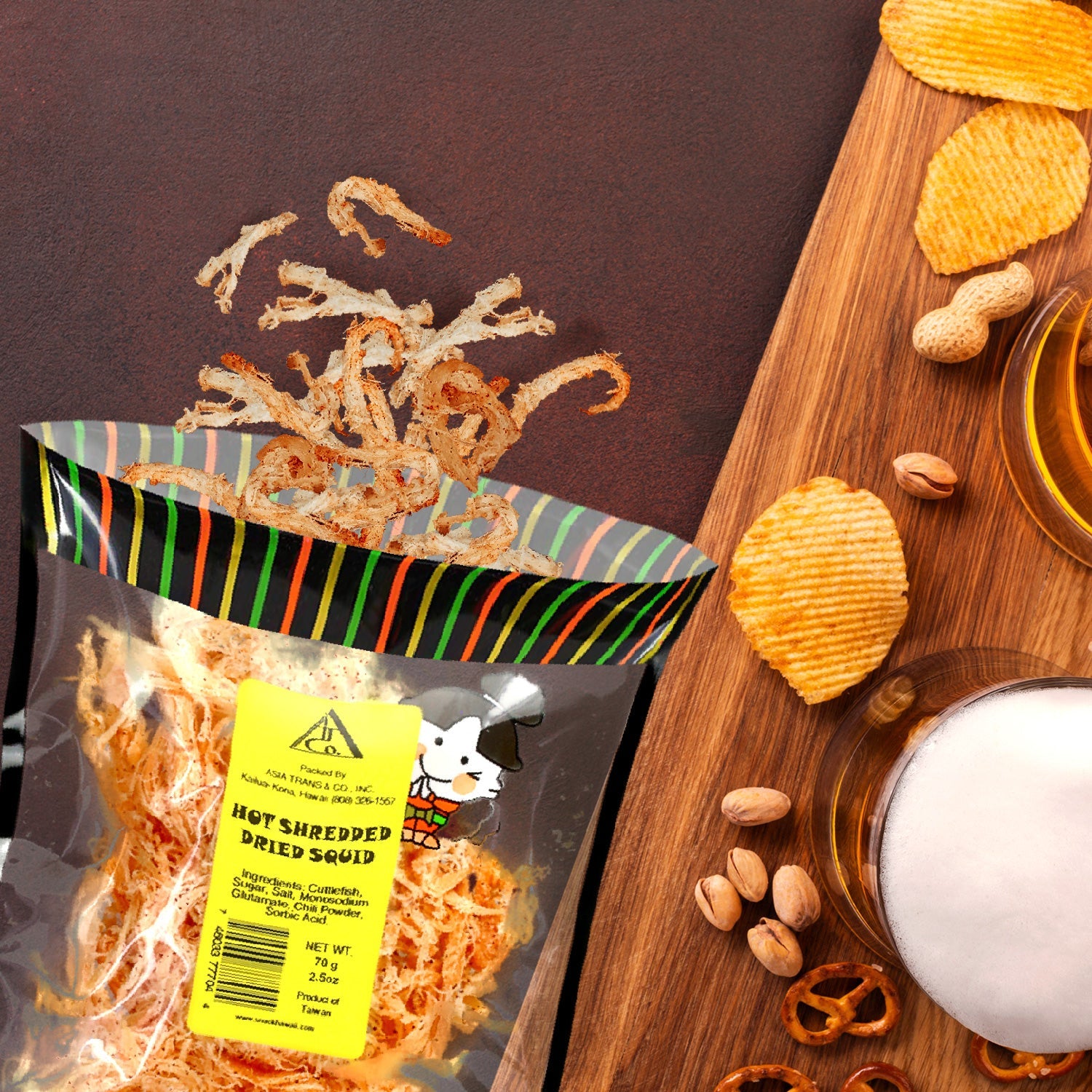 Spicy Hot Dried Shredded Cuttlefish Ika (Squid)