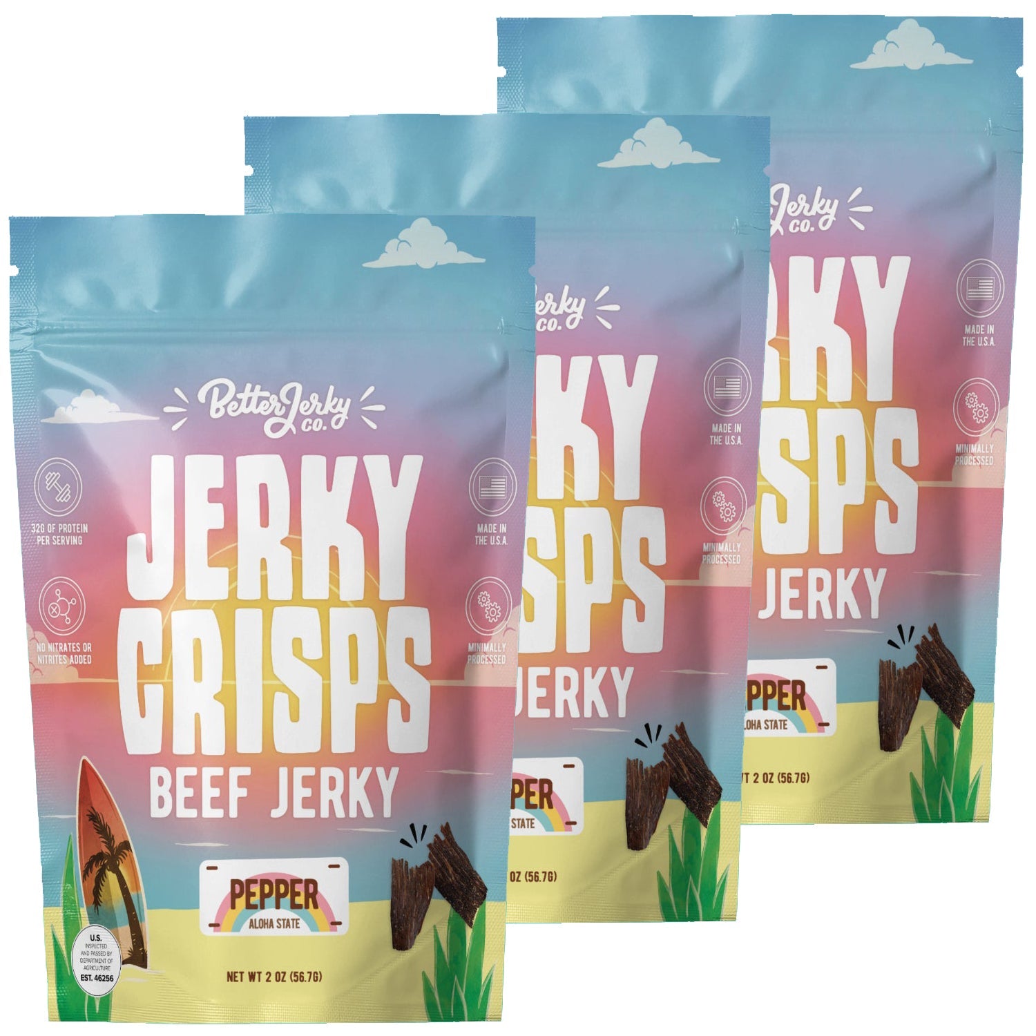 Hawaiian Style Pepper Crispy Beef Jerky
