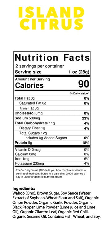 Island Citrus Wahoo Jerky
