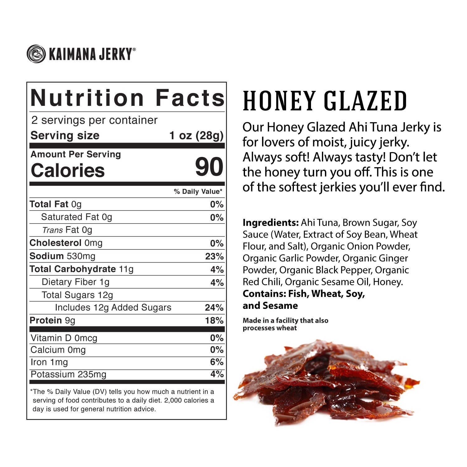 Honey Glazed Ahi Tuna Jerky (4 Pack)