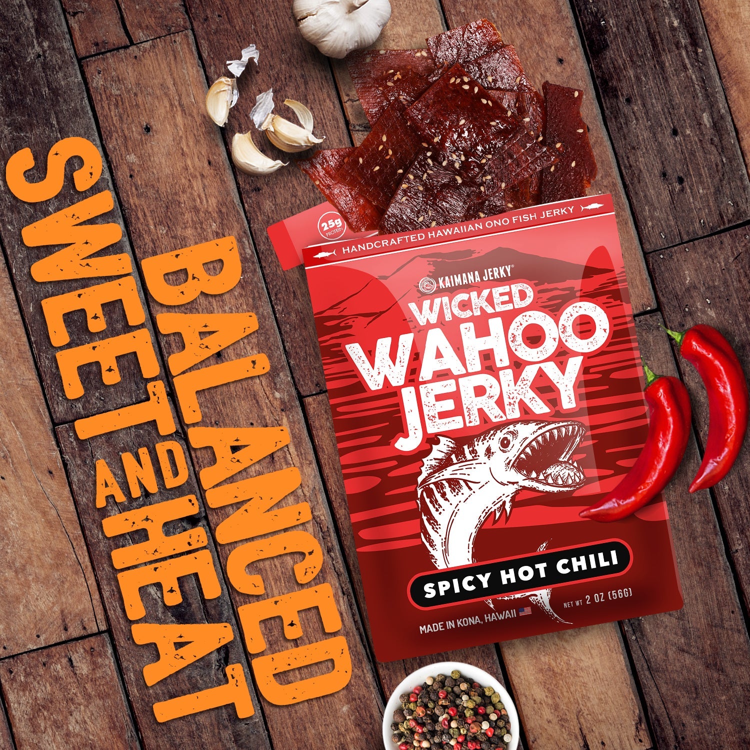 Spicy Hot Chili Wahoo Jerky